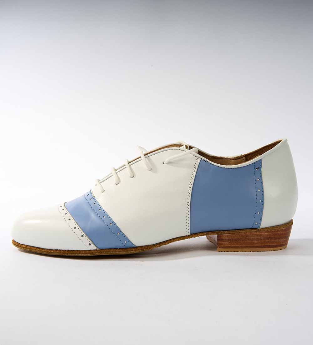Bright White and Sky Blue Leather - Premium Tango Shoes - Rock 3077 DNI Tango Store Bright White and Sky Blue Leather - Premium Tango Shoes - Rock 3077 DNI Tango Store