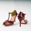 Patent Burgundy and Metalic Red - Handmade Shoe - Dana 4208