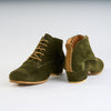 Earthbound Olive Leather - Handmade Tango Trainers - Tita 9632