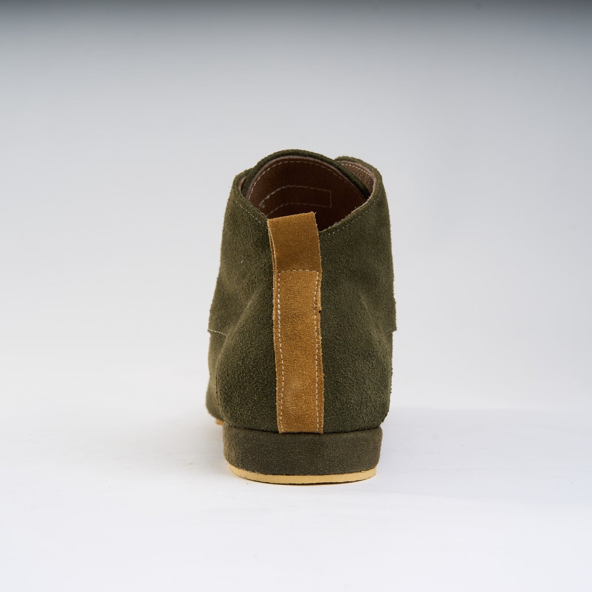 Army Olive Suede with Tan - Handmade Tango Trainers - Gonzalo 9519 - DNI Tango Store