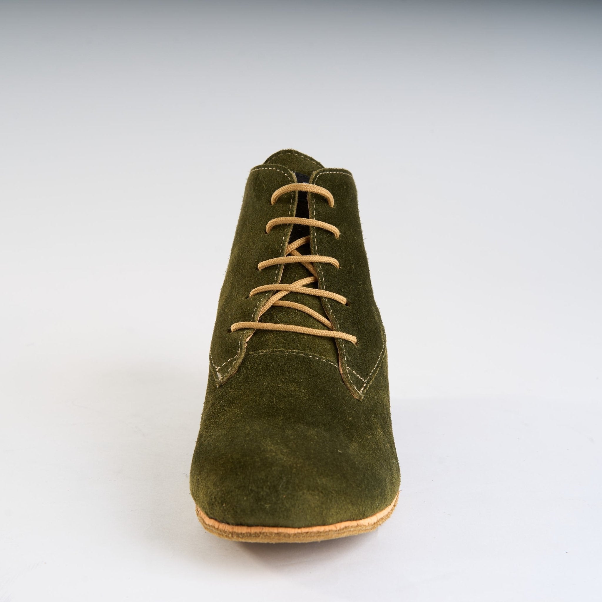 Army Olive Suede with Tan - Handmade Tango Trainers - Gonzalo 9519 - DNI Tango Store