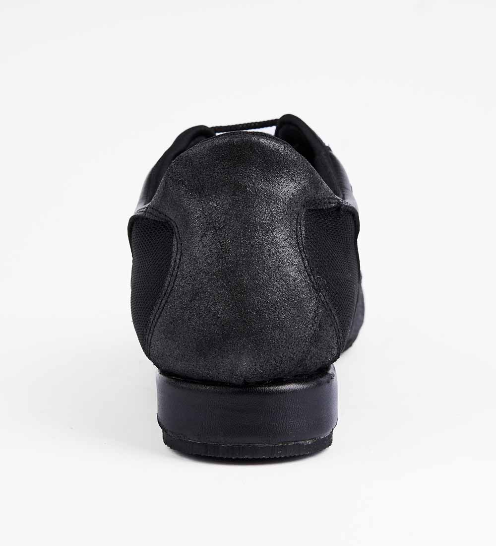 Black and Distressed Black Suede - Handmade Tango Trainers - Adonis 6501 - DNI Tango Store
