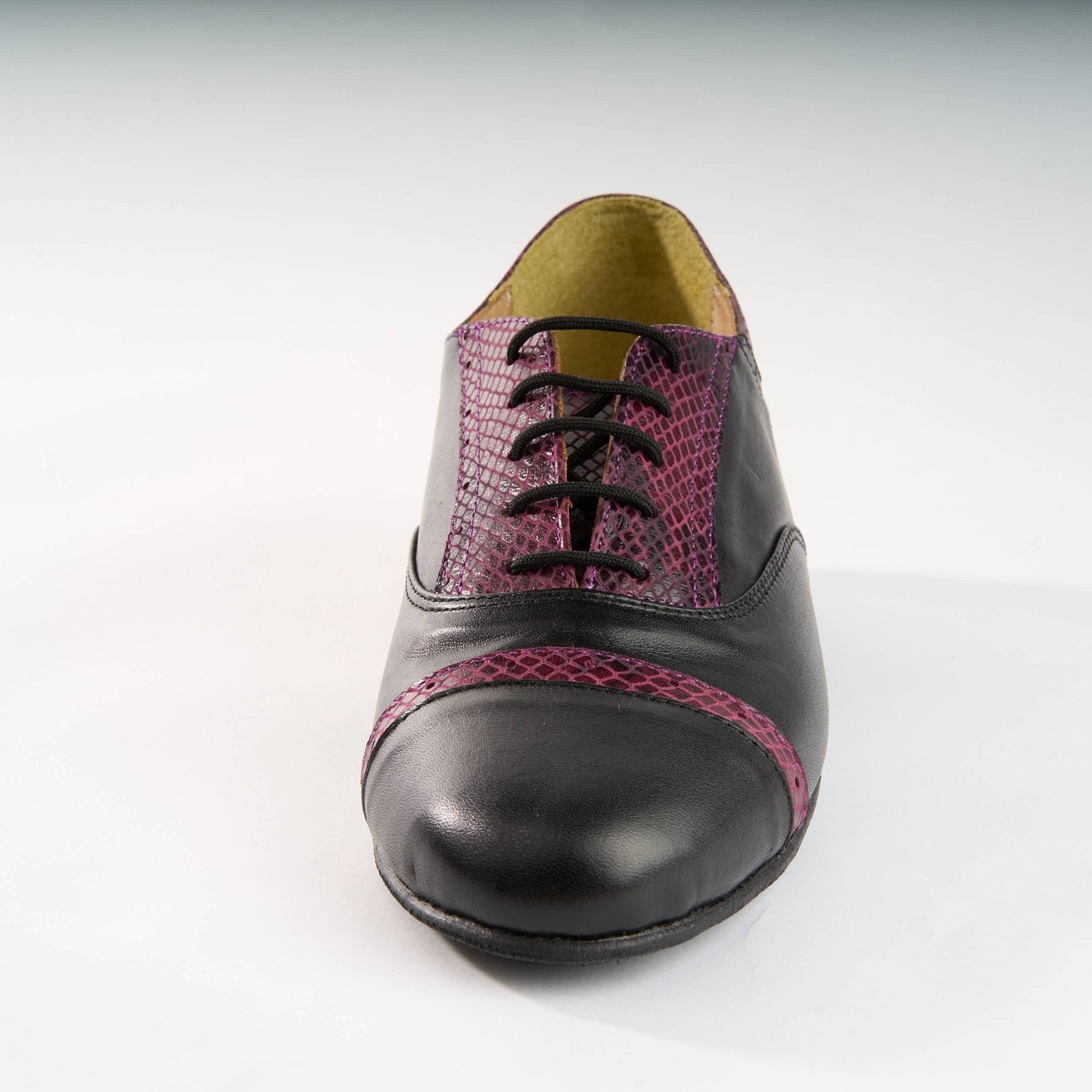 Black and Purple Snake Texture - Handmade Tango Shoes - Clasico 1074 - DNI Tango Store