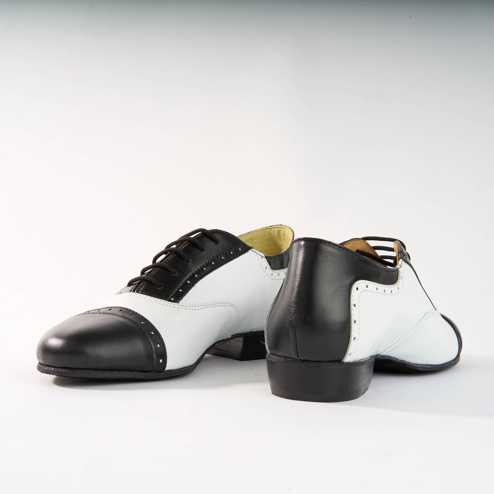 Black and White Genuine Leather - Handmade Tango Shoe - Clasico 1072 - DNI Tango Store