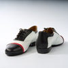 Black and White with Red Leather - Handmade Tango Shoe - Clasico 1079 - DNI Tango Store