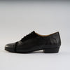 Black Suede and Black Leather - Handmade Tango Shoe - Clasico 1051 - DNI Tango Store