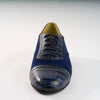 Blue Suede and Crocodile - Handmade Tango Shoe - Clasico 1058 - DNI Tango Store