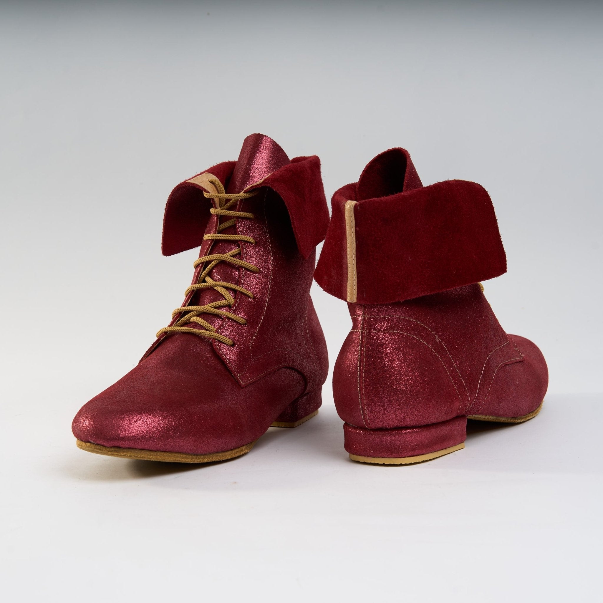 Burgundy Shimmer Leather - Handmade Tango Trainers - Solapa 9400 - DNI Tango Store