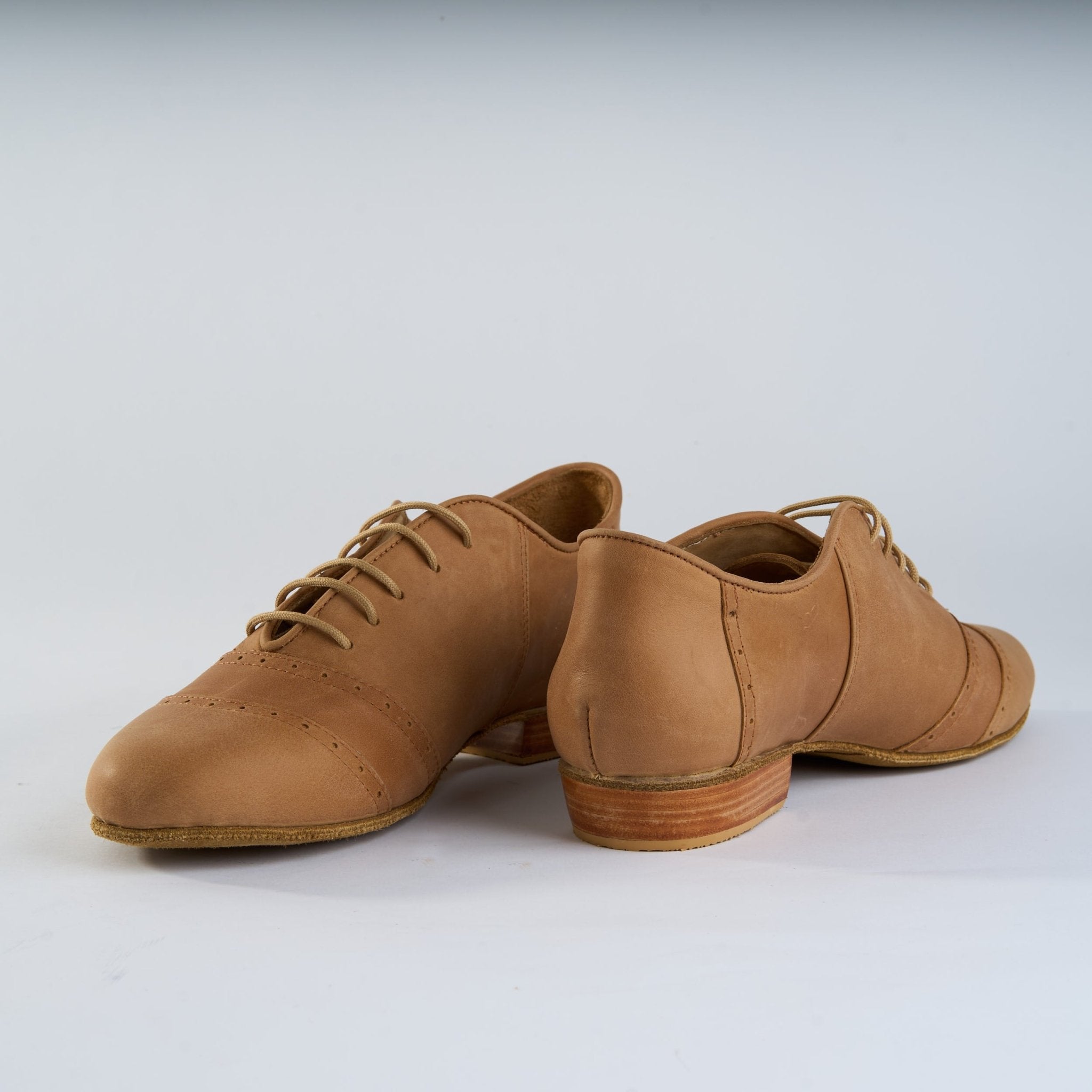 Caramel Suede and Premium Leather - Handmade Tango Shoes - Rock 3071 - DNI Tango Store