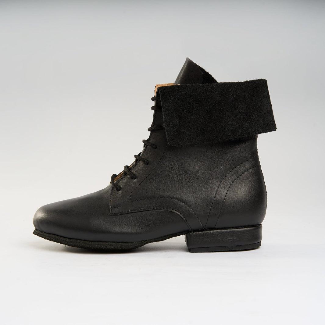 Classic Black Leather - Handmade Tango Trainers - Solapa 9403 - DNI Tango Store