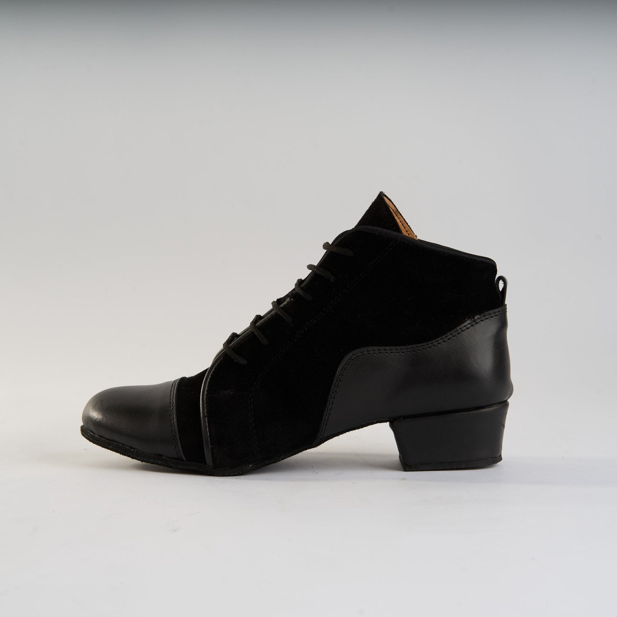 Classic Black Suede and Leather - Handmade Tango Trainers - Tita B 9805 - DNI Tango Store