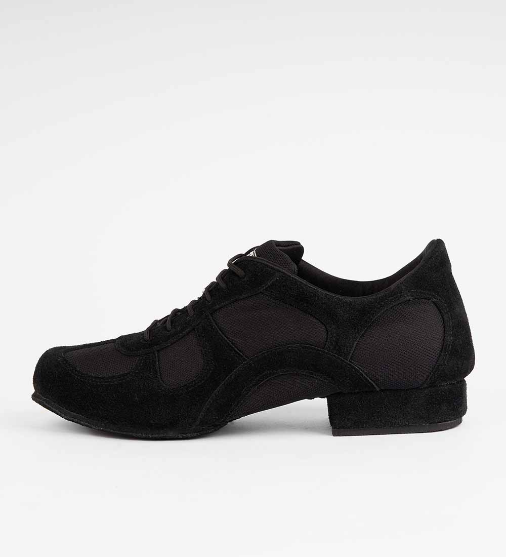 Classic Black Suede - Handmade Men's Tango Trainers - Adonis 6505 - DNI Tango Store