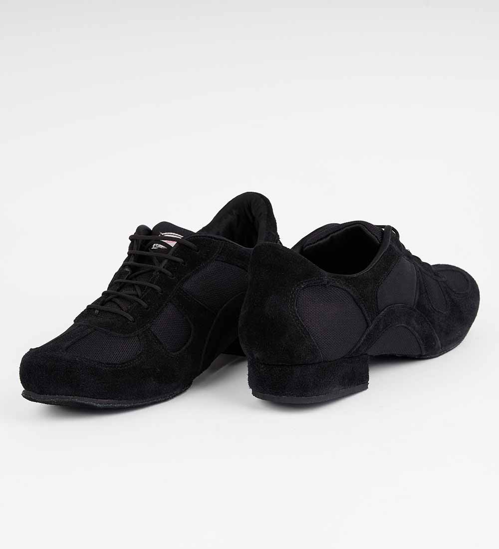 Classic Black Suede - Handmade Men's Tango Trainers - Adonis 6505 - DNI Tango Store