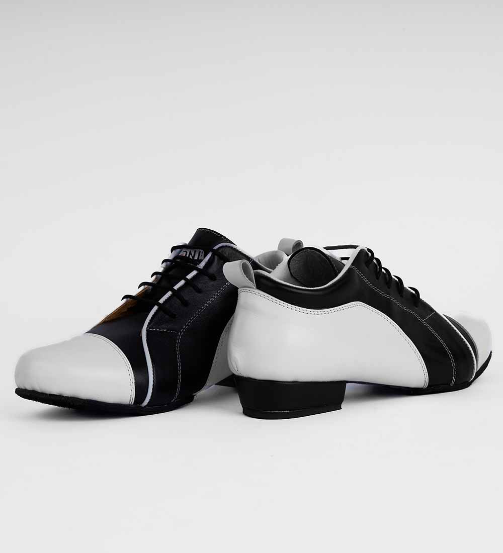 Classic Black & White Trainers – Genuine Leather - Arrabal 6001 - DNI Tango Store