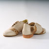 Cream and Tan Floral Leather - Handmade Shoes - Rock 3064 - DNI Tango Store