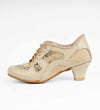 Cream & Gold Lace Tango Shoes – Luxurious & Flexible – Rocio 8561 - DNI Tango Store