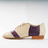 Cream with Purple Crocodile Leather - Handmade Shoes - Rock 3068 - DNI Tango Store