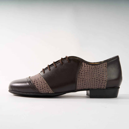 Dark Brown with Light Brown - Handmade Shoes - Rock 3063 - DNI Tango Store