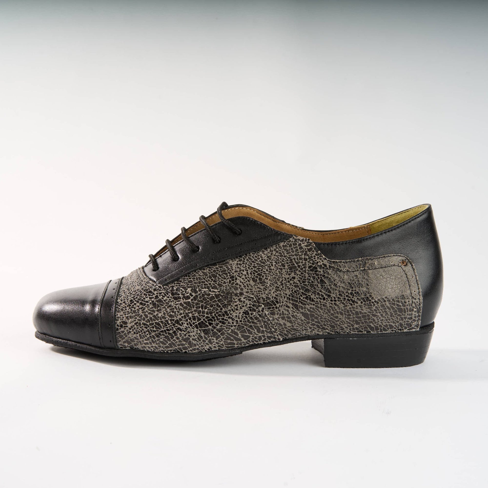 Distressed Black Leather - Handmade Tango Shoe -Clasico - 1070 DNI Tango Store Distressed Black Leather - Handmade Tango Shoe -Clasico - 1070 DNI Tango Store