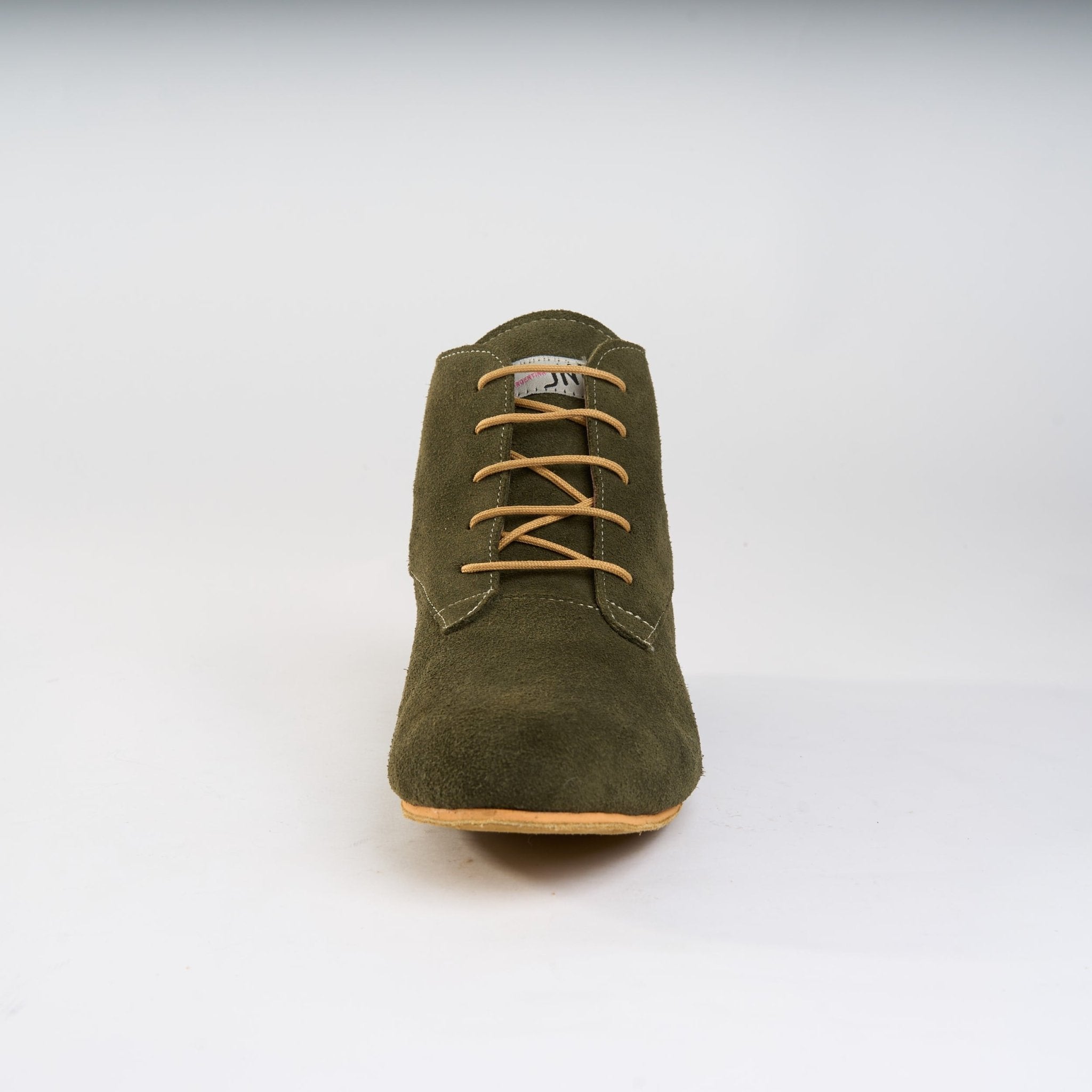 Earthbound Olive Leather - Handmade Tango Trainers - Tita 9632 - DNI Tango Store