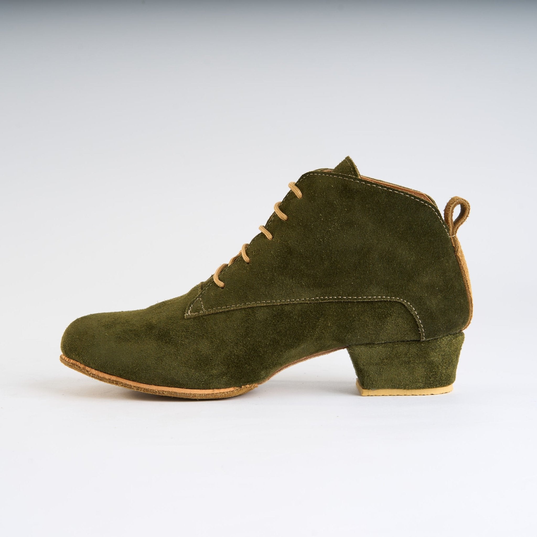 Earthbound Olive Leather - Handmade Tango Trainers - Tita 9632 - DNI Tango Store