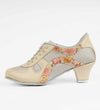 Elegant Beige Tango Shoes – Soft Suede & Floral Accents – Rocio 8539 - DNI Tango Store