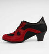 Elegant Black & Crimson Tango Shoes – Handmade – Rocio 8526 - DNI Tango Store