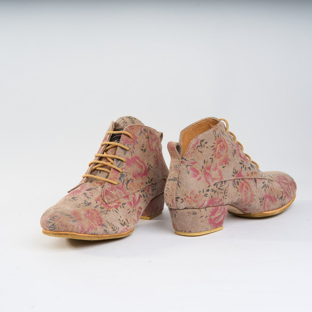 Floral Mandala Genuine Leather - Handmade Tango Trainers - Tita 9650 - DNI Tango Store