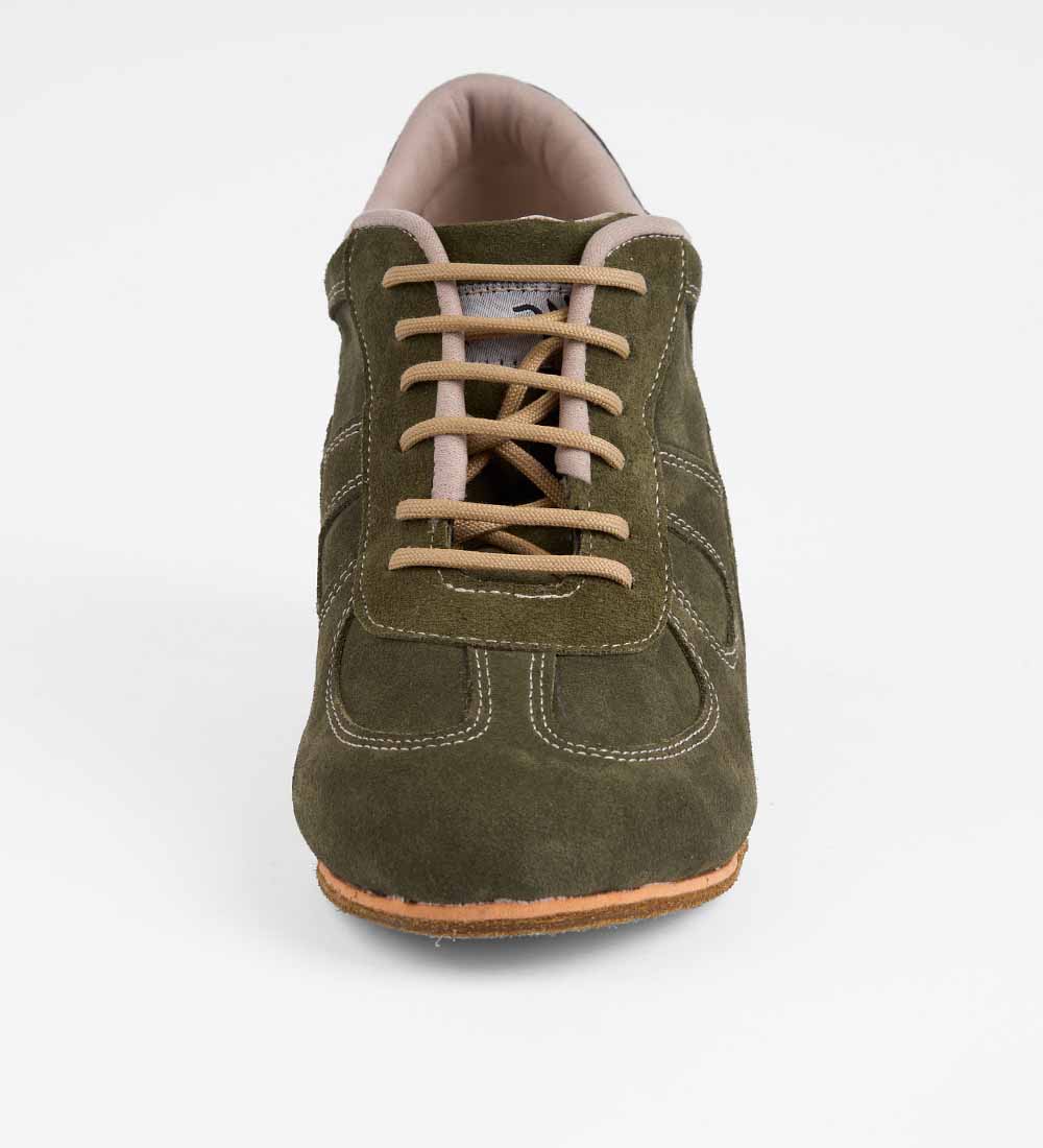 Forrest Green Suede - Handmade Practice Trainers – Rocio 8587 - DNI Tango Store