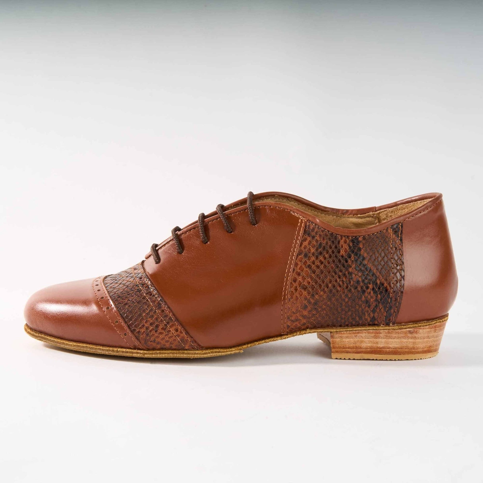 Italian Brown and Snake Texture Leather - Handmade Shoes - Rock 3069 DNI Tango Store Italian Brown and Snake Texture Leather - Handmade Shoes - Rock 3069 DNI Tango Store