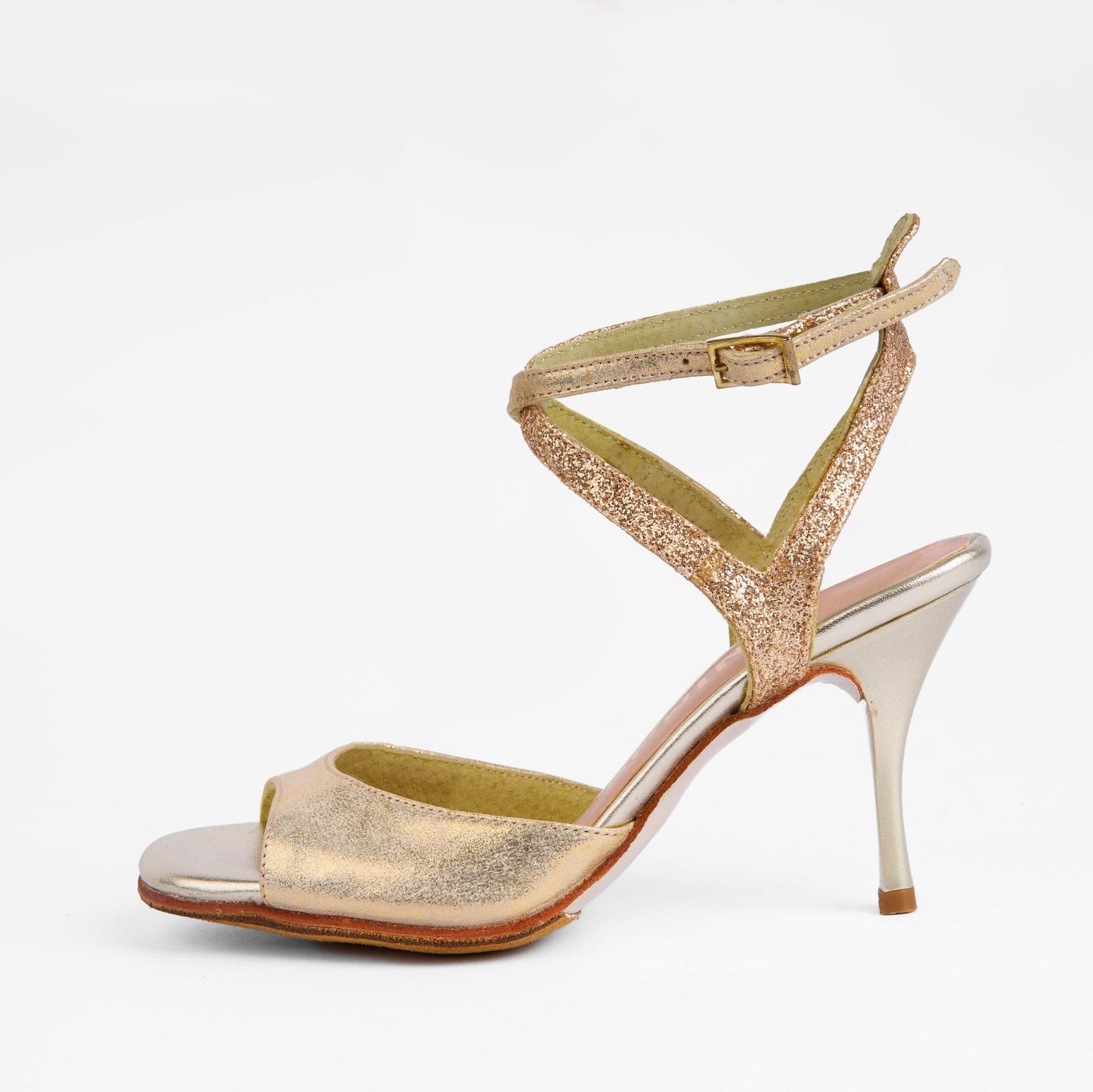 Luxurious Gold Leather - Handmade Tango Shoes - Ema 4844 - DNI Tango Store