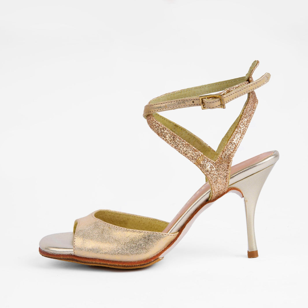 Luxurious Gold Leather - Handmade Tango Shoes - Ema 4844 - DNI Tango Store