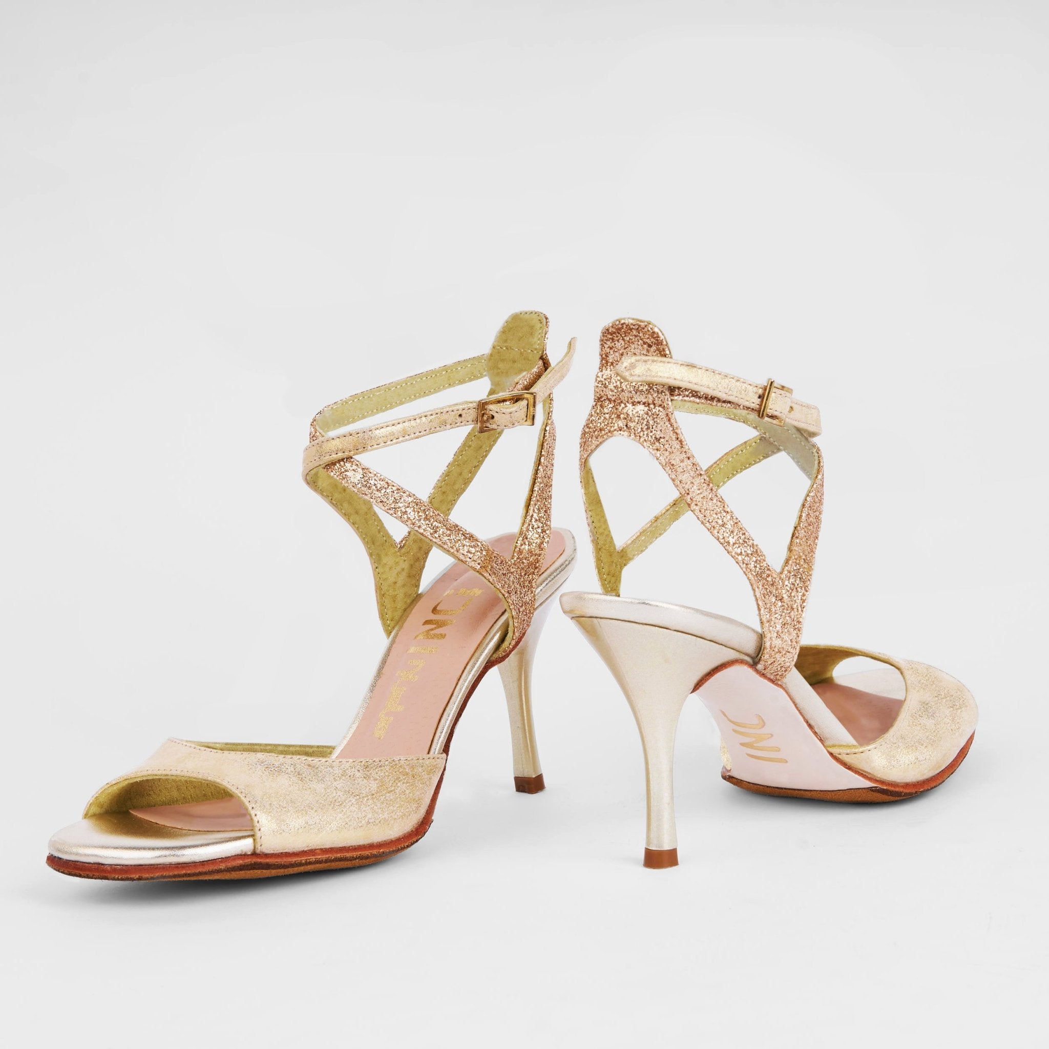 Luxurious Gold Leather - Handmade Tango Shoes - Ema 4844 - DNI Tango Store