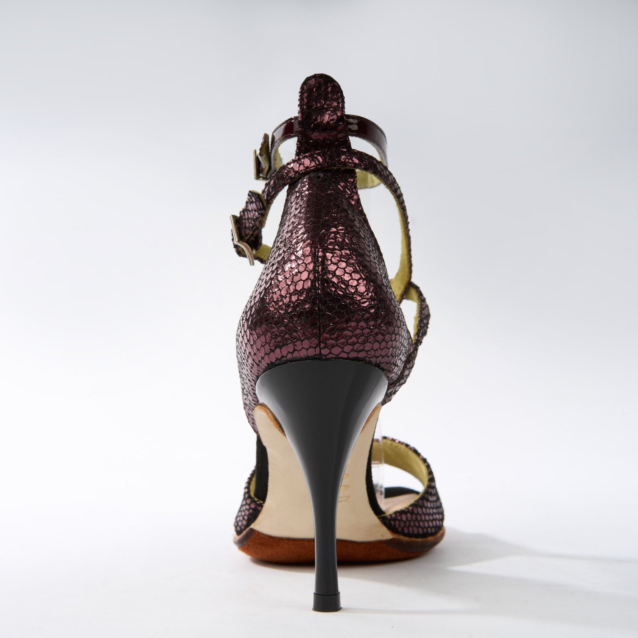 Luxurious Grape Shimmering Black - Handmade Tango Shoes - Mireya 5601 - DNI Tango Store