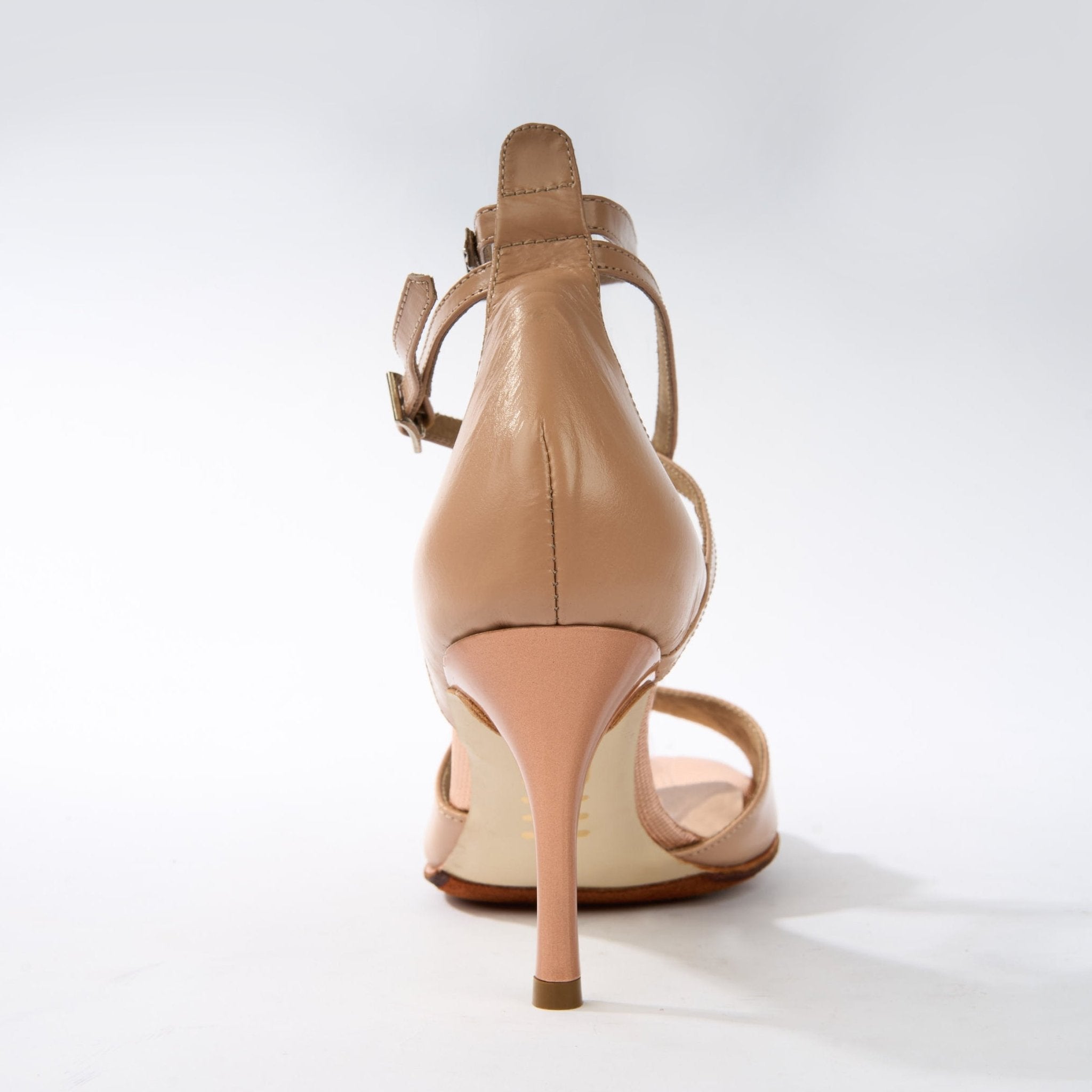 Luxurious Pink Nude Leather - Handmade Tango Shoes - Mireya 5602 - DNI Tango Store