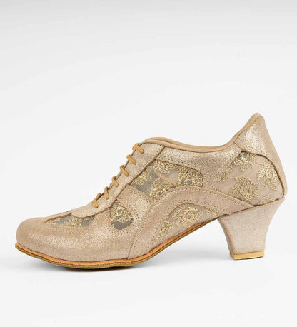 Luxury Gold & Lace - Handmade Tango Trainers – – Rocio 8529 - DNI Tango Store