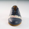 Navy Blue with Premium Floral Leather - Handmade Shoes - Rock 3067 - DNI Tango Store