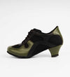 Olive Green & Black Leather - Tango Trainers – Rocio 8584 - DNI Tango Store