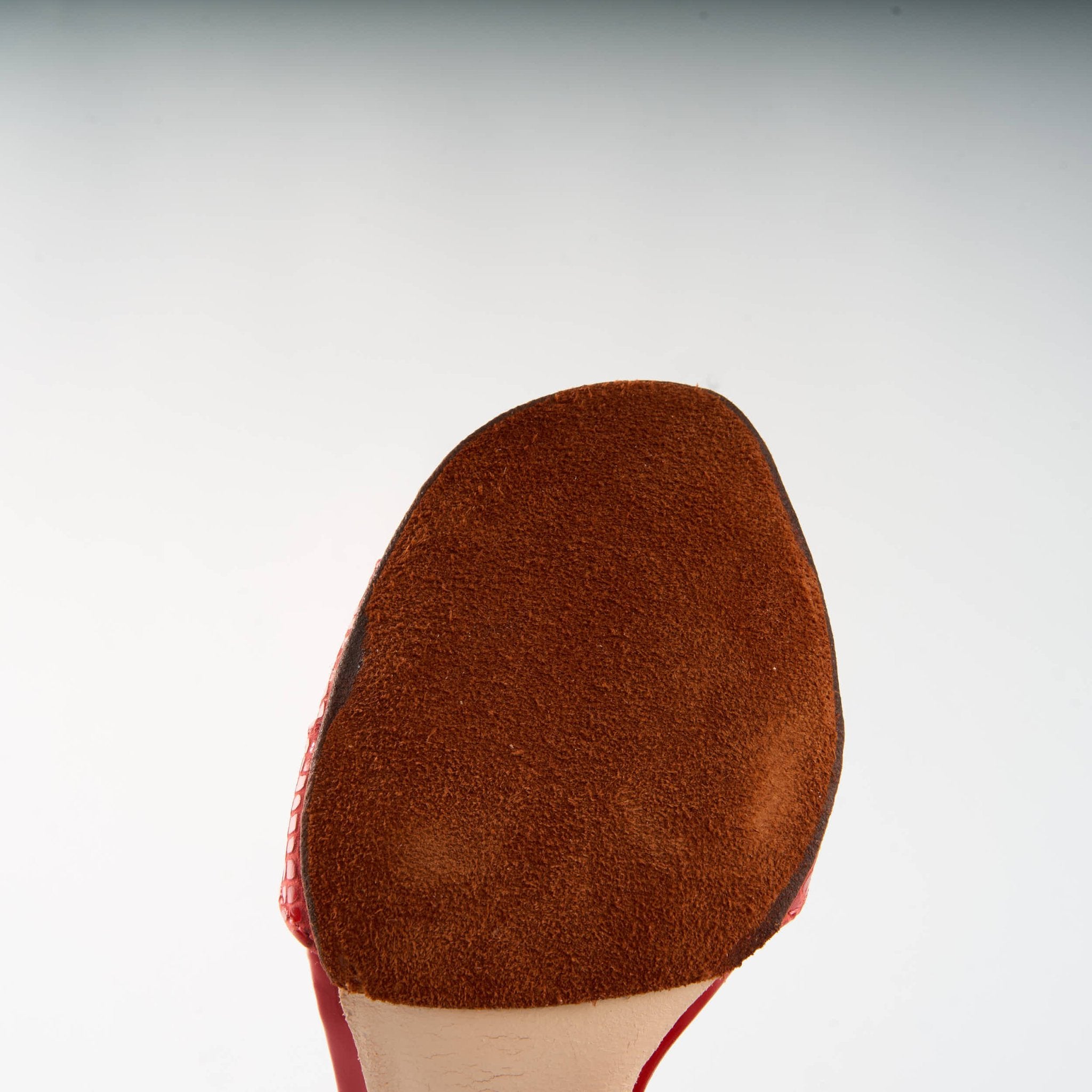 Patent Beige and Red Leather - Handmade Tango Shoes - Ema 4837 - DNI Tango Store