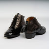 Patent Black with Reflective Accents - Handmade Tango Trainers - Tita 9607 - DNI Tango Store