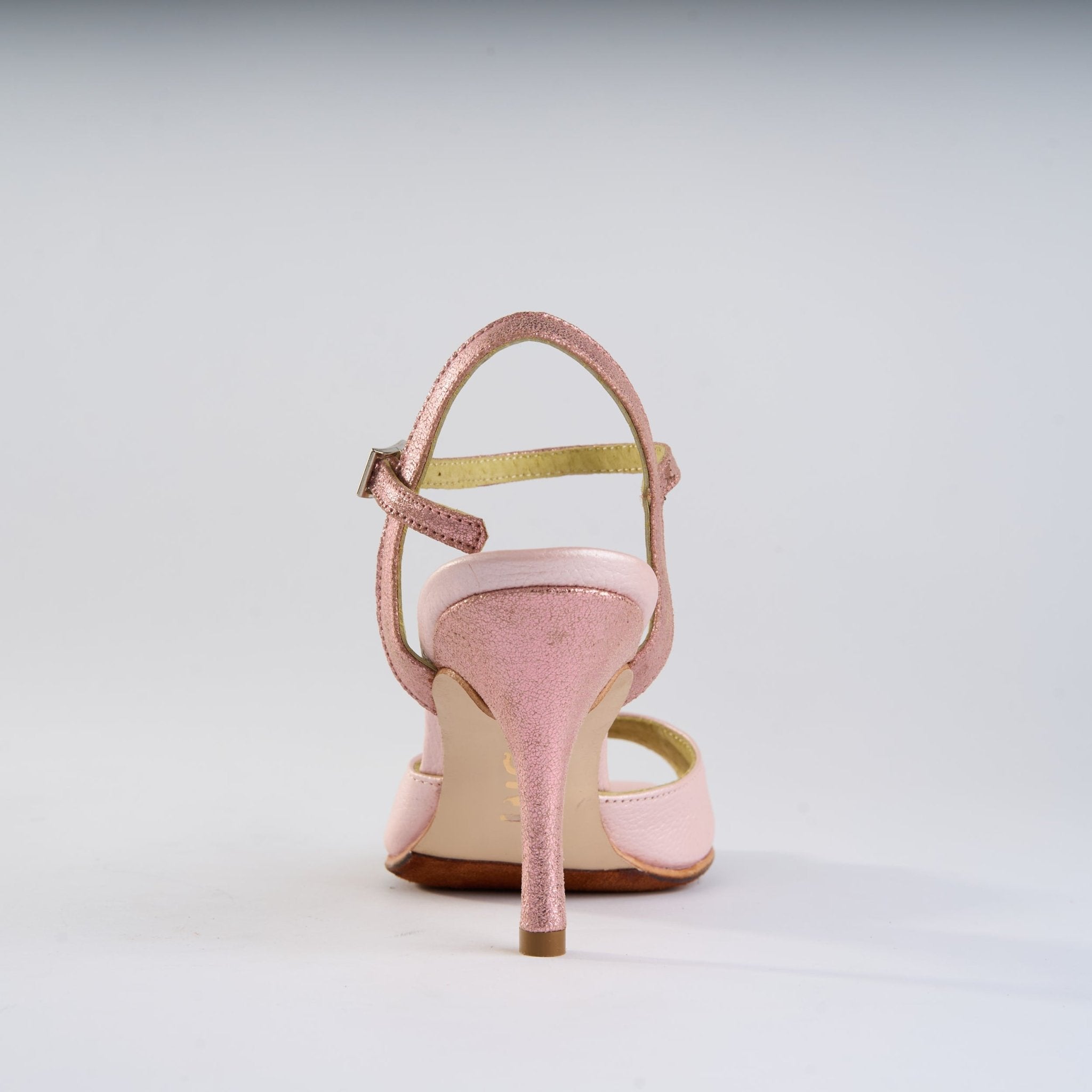 Pink Leather and Pink Shimmering Leather - Handmade Tango Shoes - Ema 4838 - DNI Tango Store