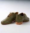 Sleek Monochromatic Olive Green Leather - Handmade Tango Shoes - Rock 3075 - DNI Tango Store