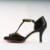 Snake Textured Black Patent Leather - Handmade Tango Shoe - Dana 4206 - DNI Tango Store