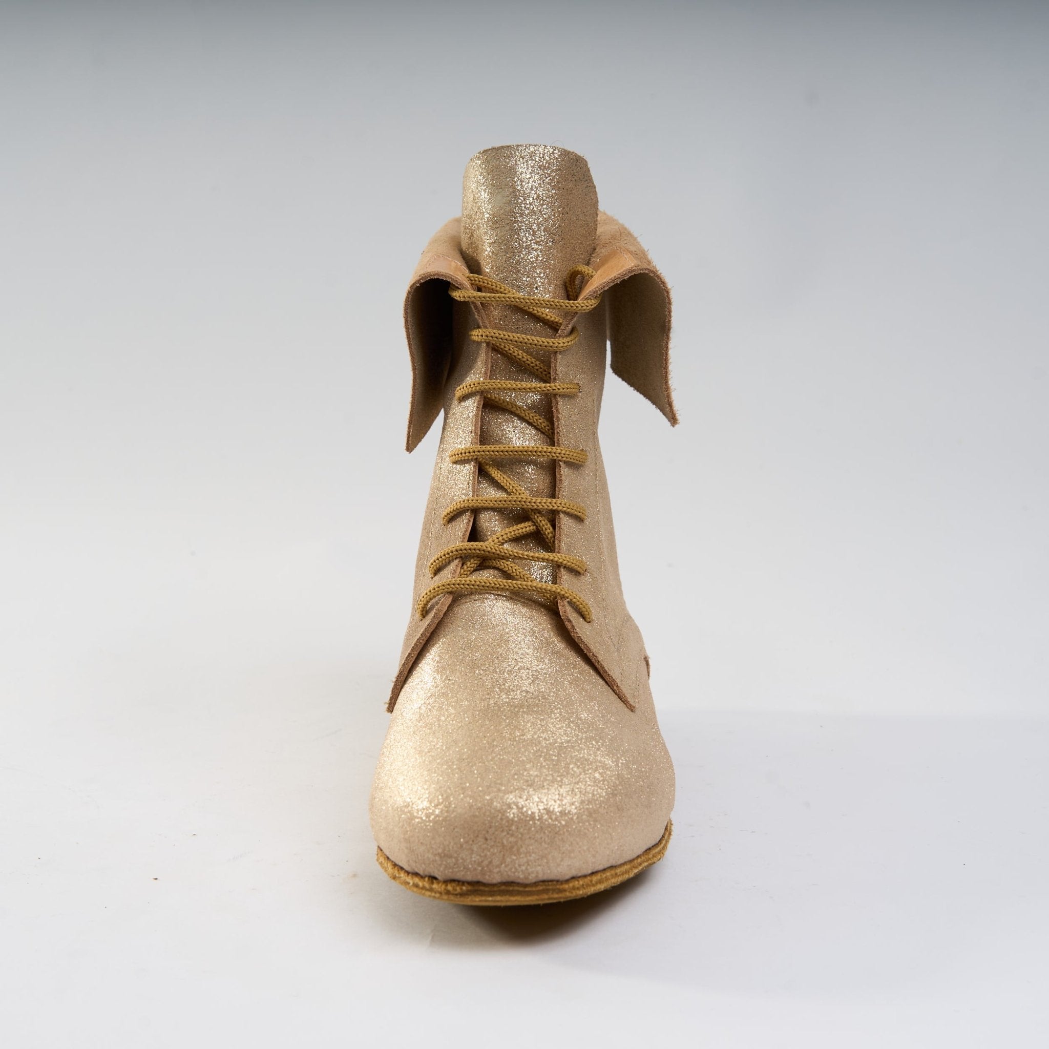 Sparkle Gold Leather - Handmade Tango Trainers - Solapa 9402 - DNI Tango Store