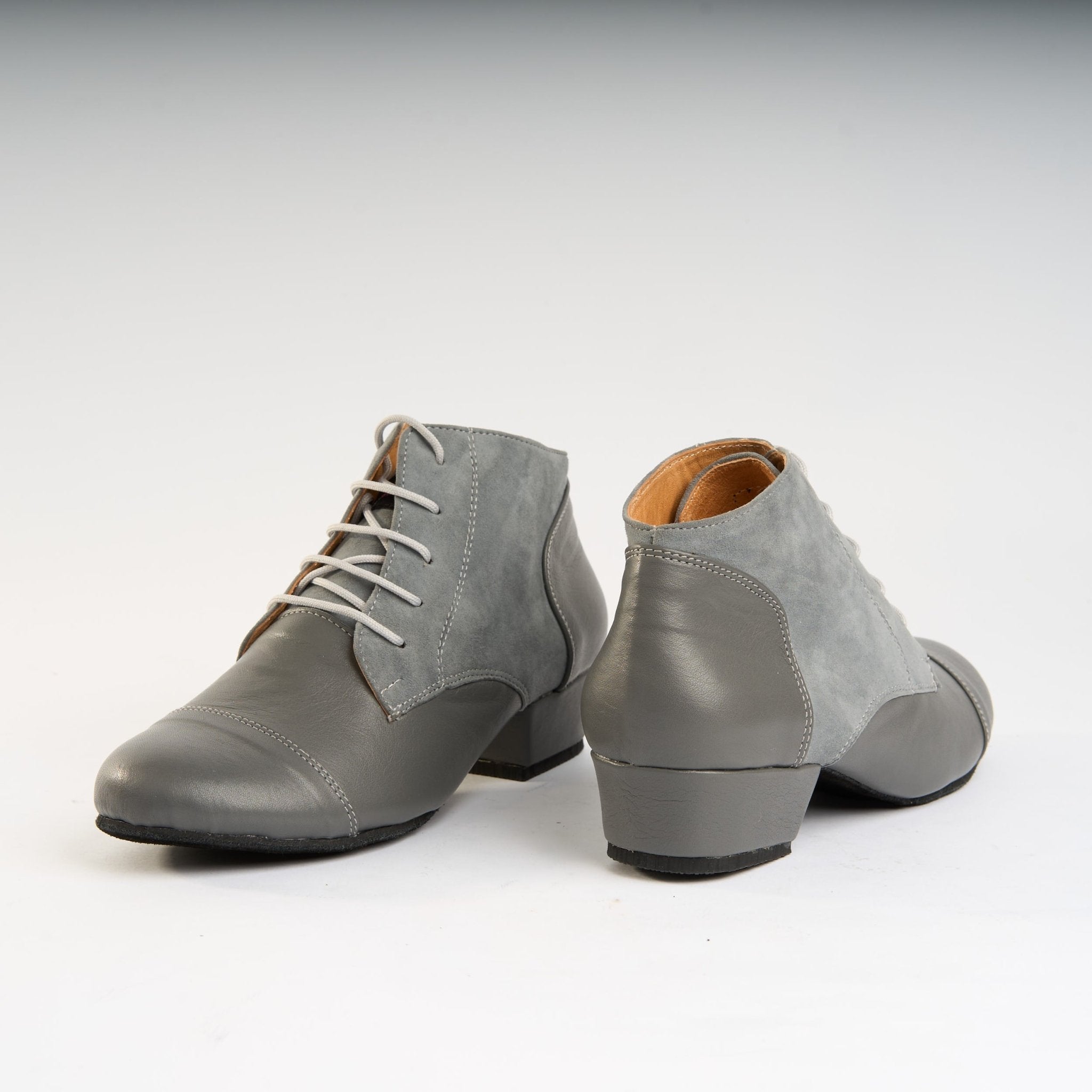 Subtle Grey Suede and Leather - Handmade Tango Trainers - Tita C 9300 - DNI Tango Store