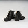 Textured Classic Black Leather - Handmade Tango Trainers - Tita 9600 - DNI Tango Store