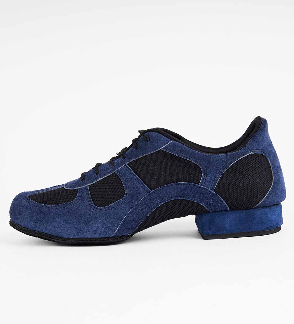 Vibrant Azure Suede - Handmade Men's Tango Trainers - Adonis 6502 - DNI Tango Store