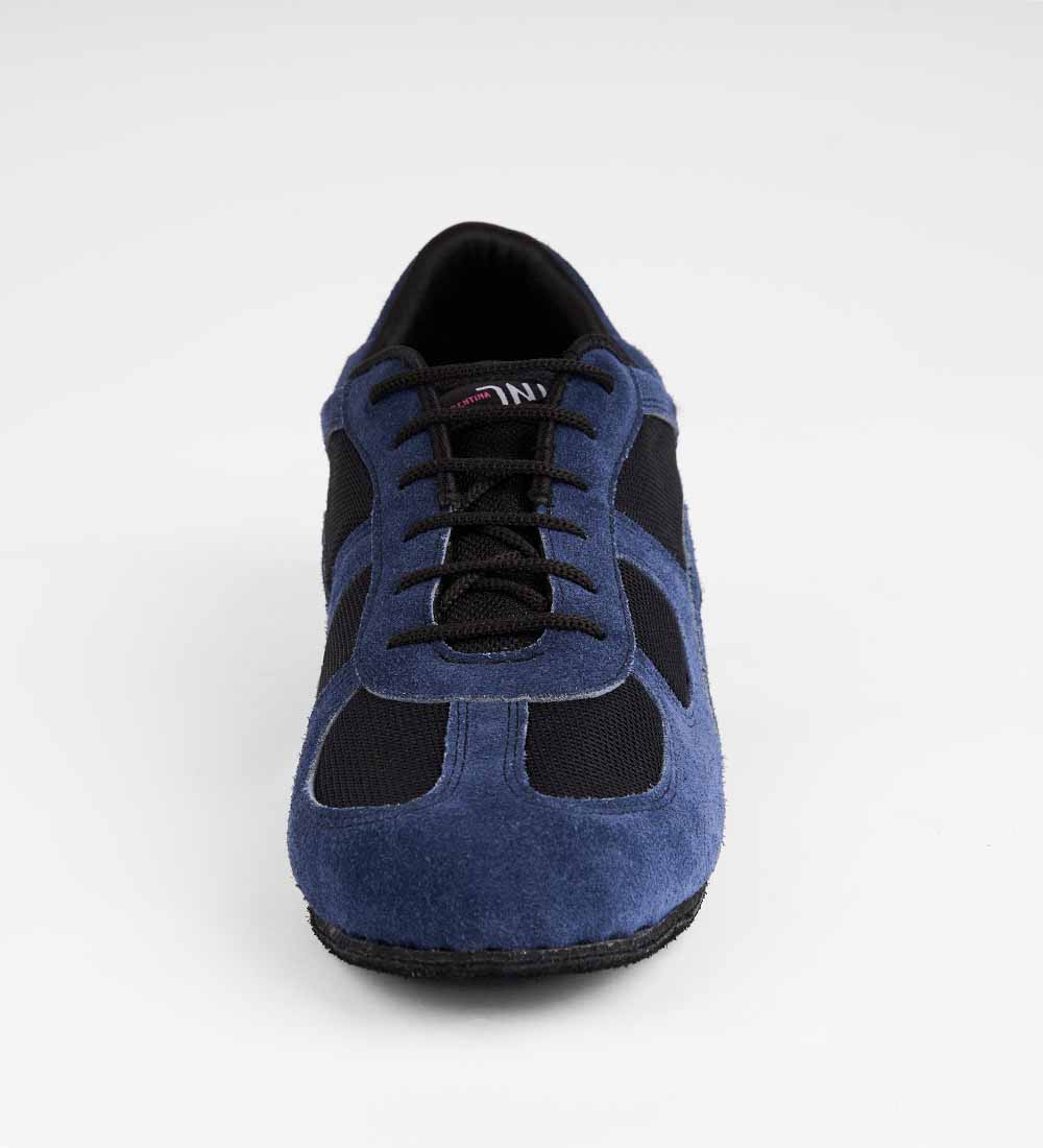 Vibrant Azure Suede - Handmade Men's Tango Trainers - Adonis 6502 - DNI Tango Store