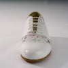 White and Floral Genuine Leather - Handmade Tango Shoes - Rock 3017 - DNI Tango Store