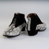 White Snake with Black Suede - Handmade Tango Trainers - Tita 9638 - DNI Tango Store